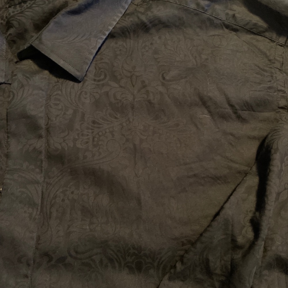 Black luxury equilibrio button down shirt